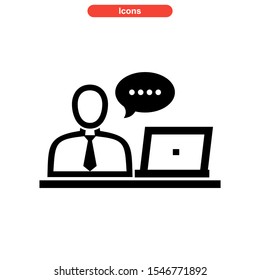 live chat icon isolated sign symbol vector illustration - high quality black style vector icons
