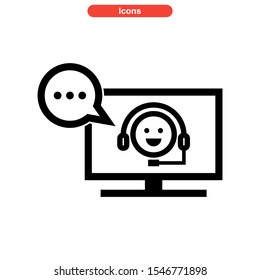 live chat icon isolated sign symbol vector illustration - high quality black style vector icons
