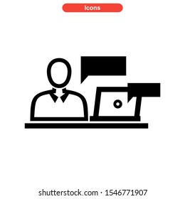 live chat icon isolated sign symbol vector illustration - high quality black style vector icons
