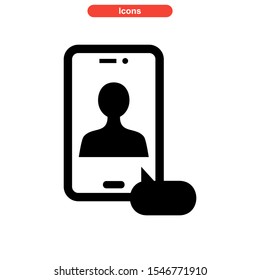 live chat icon isolated sign symbol vector illustration - high quality black style vector icons
