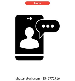 live chat icon isolated sign symbol vector illustration - high quality black style vector icons
