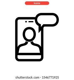 live chat icon isolated sign symbol vector illustration - high quality black style vector icons
