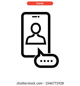 live chat icon isolated sign symbol vector illustration - high quality black style vector icons
