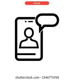 live chat icon isolated sign symbol vector illustration - high quality black style vector icons

