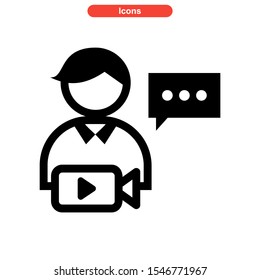 live chat icon isolated sign symbol vector illustration - high quality black style vector icons
