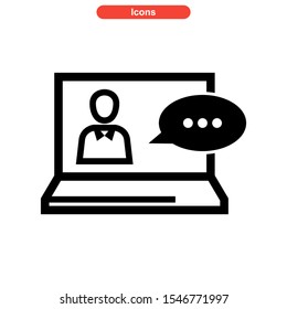 live chat icon isolated sign symbol vector illustration - high quality black style vector icons
