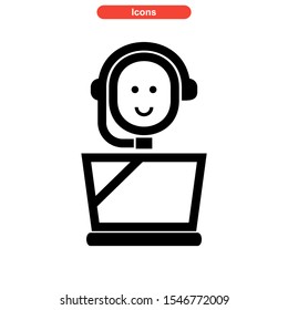 live chat icon isolated sign symbol vector illustration - high quality black style vector icons
