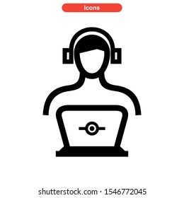 live chat icon isolated sign symbol vector illustration - high quality black style vector icons
