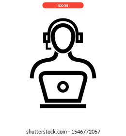 live chat icon isolated sign symbol vector illustration - high quality black style vector icons
