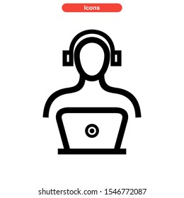 live chat icon isolated sign symbol vector illustration - high quality black style vector icons
