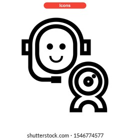 live chat icon isolated sign symbol vector illustration - high quality black style vector icons
