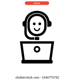 live chat icon isolated sign symbol vector illustration - high quality black style vector icons
