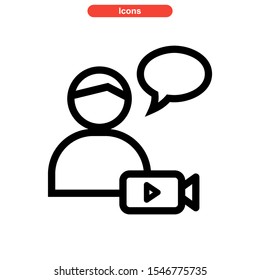 live chat icon isolated sign symbol vector illustration - high quality black style vector icons
