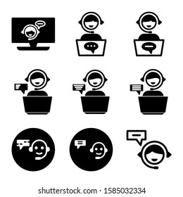 live chat icon isolated sign symbol vector illustration - Collection of high quality black style vector icons
