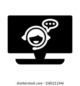 live chat icon isolated sign symbol vector illustration - high quality black style vector icons
