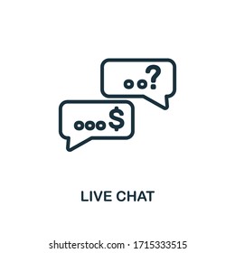 Live Chat icon. Line style simple element from e-commerce icons collection. Pixel perfect simple live chat icon for web design, apps, software, print usage.
