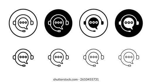 Live chat icon logo set vector