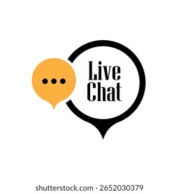 live chat icon on white background