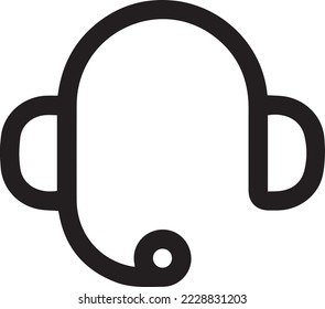 Live chat icon. Online web support system. Call center icon. Consept of live chat, messages of speech bubble with dots and headphones - linear, outline style.