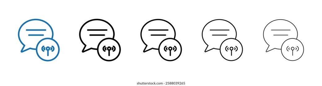 Live chat icon Outline vector logo for web ui