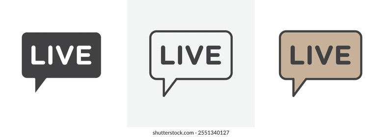 Live chat icon pack. Vector illustration. EPS10