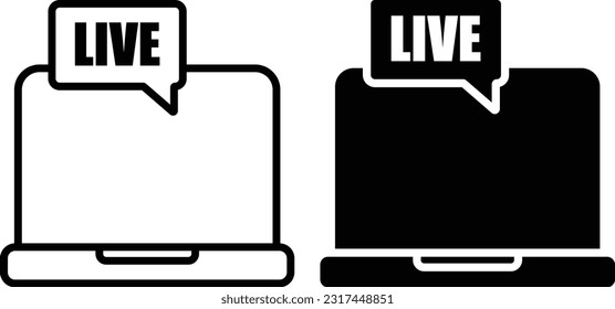 Live chat icon sheet, simple trendy flat style line and solid Isolated vector illustration on white background. For apps, logo, websites, symbol , UI, UX, graphic and web design. EPS 10.