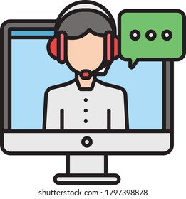 Live chat icon vector illustration design