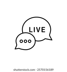 Live chat icon Vector logo set flat
