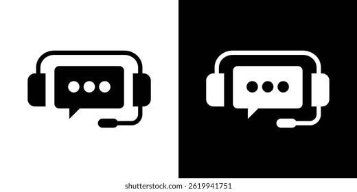 Live chat icon vector, solid logo illustration, pictogram
