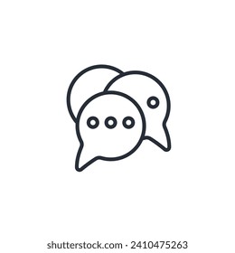 live chat icon. vector.Editable stroke.linear style sign for use web design,logo.Symbol illustration.