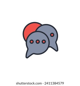 icono de chat en directo. vector.Curso editable.Signo de estilo lineal para uso de diseño web,logotipo.Ilustración de símbolo.