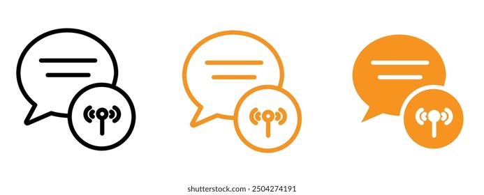 Live chat icon web design in vector