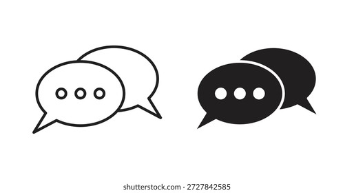 Live chat icons. Outline icons vector collection. flat illustrations