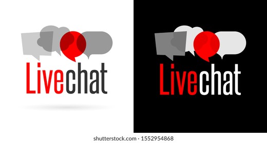 Live chat isolated on white background