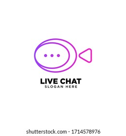 Live Chat Logo Design Template