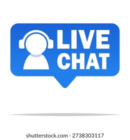 Live chat online support icon vector isolated illustration