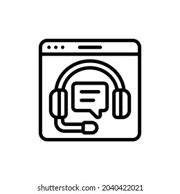 Live Chat Silhouette Icon On White Background