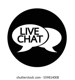 Live Chat Speech Bubble Icon Stock Vector (Royalty Free) 559814008 ...