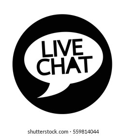 Live Chat Speech Bubble Icon Stock Vector (Royalty Free) 559814044 ...