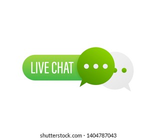 live chat speech bubbles concept. Vector stock illustration.
