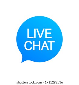 live chat speech bubbles concept. Vector stock illustration