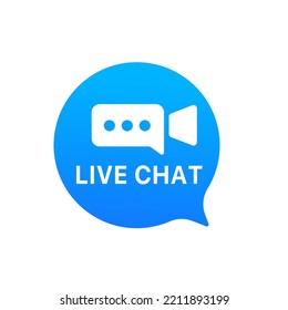 Live chat speech bubbles concept. Vector illustration