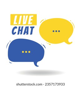 Live chat speech bubbles symbol vector
