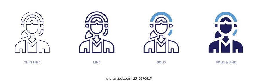 Live chat support icon in 4 different styles. Thin Line, Line, Bold, and Bold Line. Duotone style. Editable stroke.