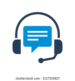 live chat support and other icon concept