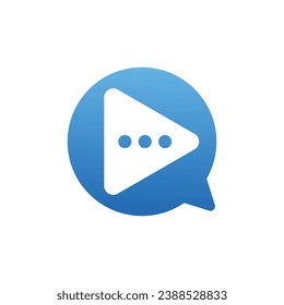 Live Chat talk bubble icon logo vector sign
