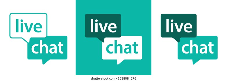 Live chat write on speech bubbles