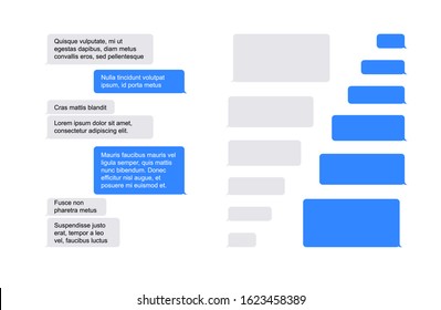 live chatting pattern sms bubblest. Phone SMS chat composer. Put your own text in message. Creative vector illustration of messenger window.