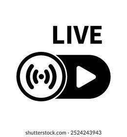 Live Concept Line Icon. Einfache Elementgrafik. Live Concept Skizze Symboldesign.