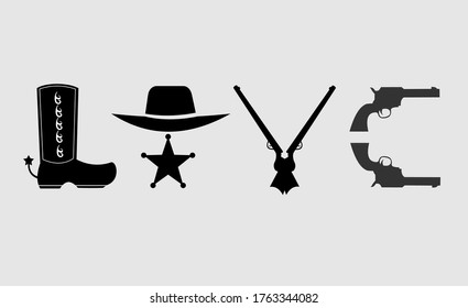 LIVE COWBOY ICON VECTOR LOGO